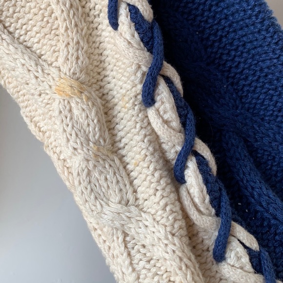 Vintage Gibson contrast chunky knit sweater L - Picture 8 of 11